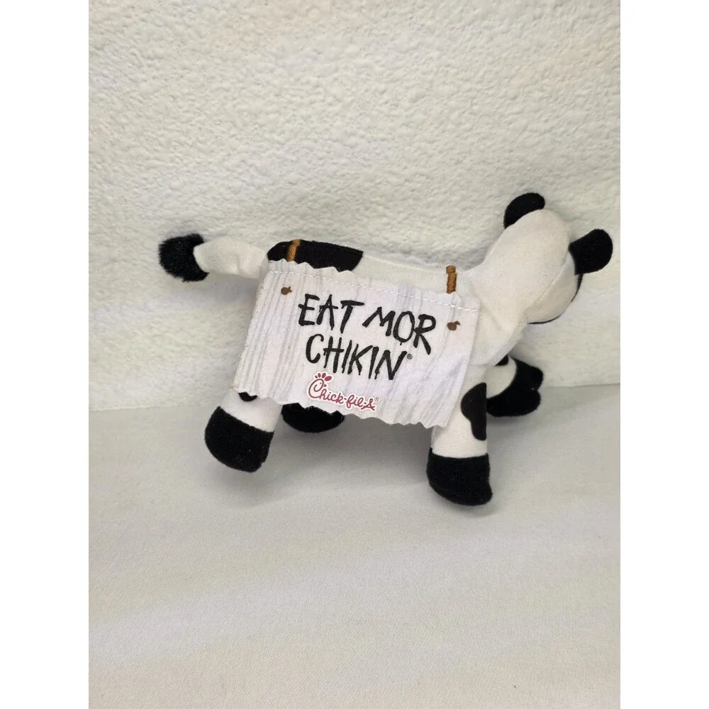 Chick-fil-A Cow Plush Stuffed Animal With Eat More Chicken Sign 2017